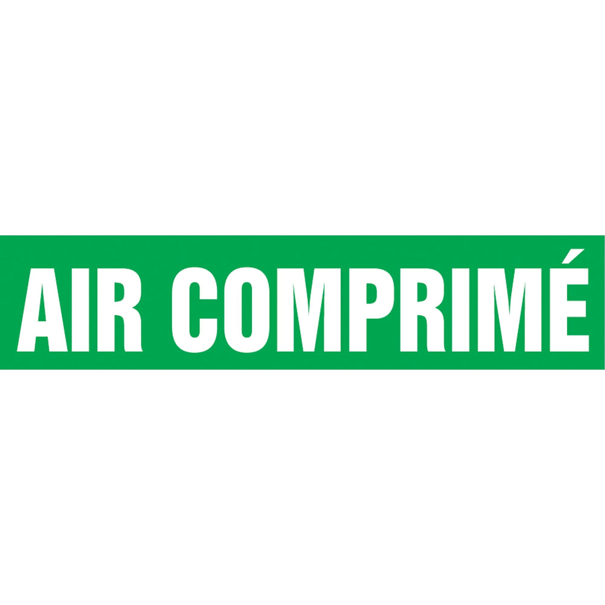 Snap Tite™ "Air Comprimé" Pipe Marker, Snap-On, 9" H x 8" W, White on Green