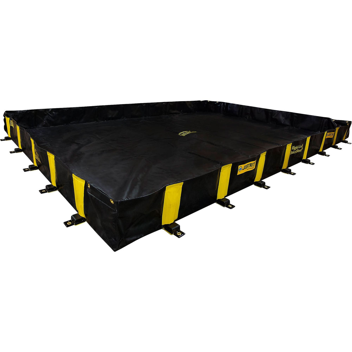 Rigid-Lock QuickBerm®, 2390 US gal. Capacity, 16' W x 20' L x 12" H, Stake Wall