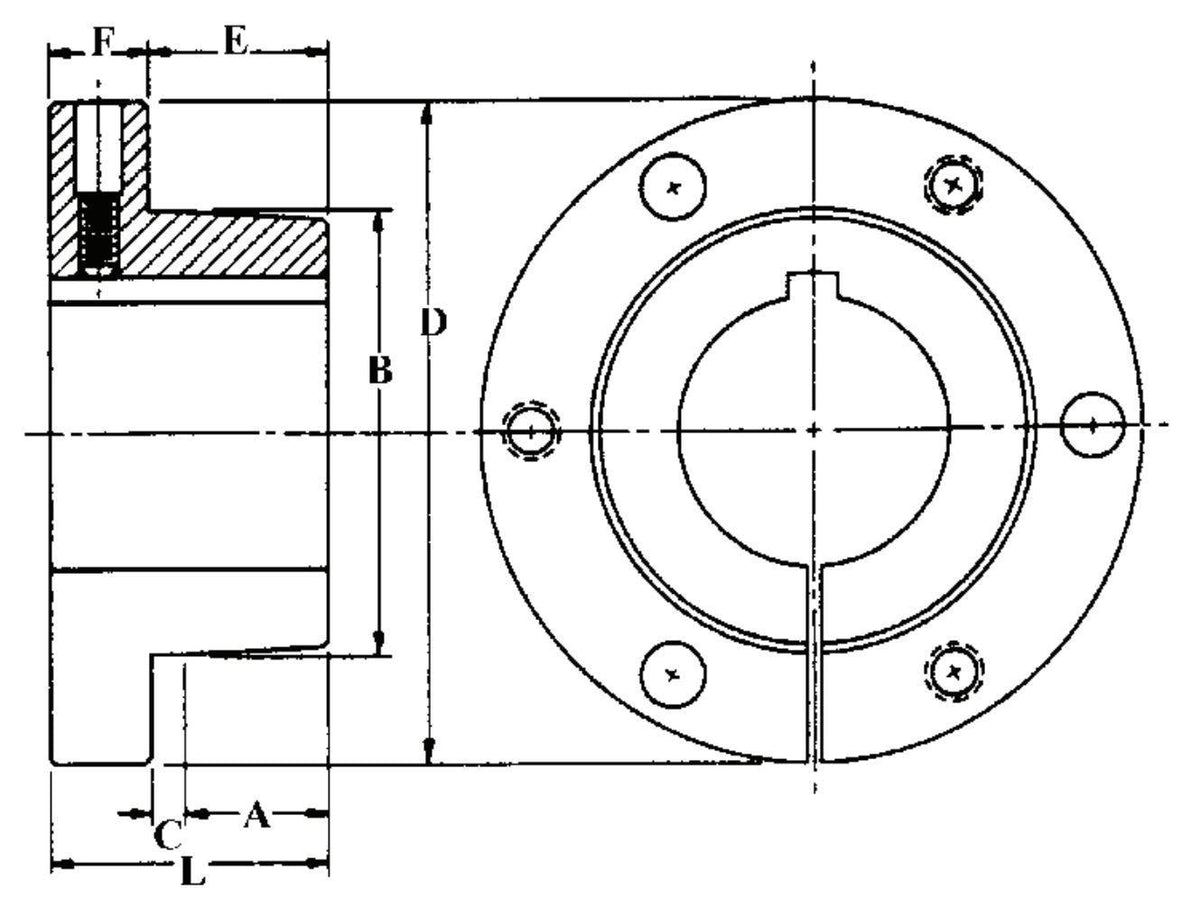 SD-1-3/16 QD Bushing, 1-3/16" Bore