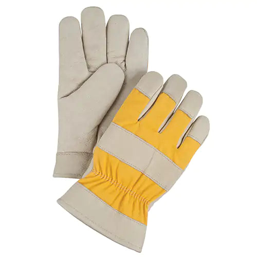 Premium Winter-Lined Work Gloves, Medium, Grain Pigskin Palm, Foam Fleece Inner Lining