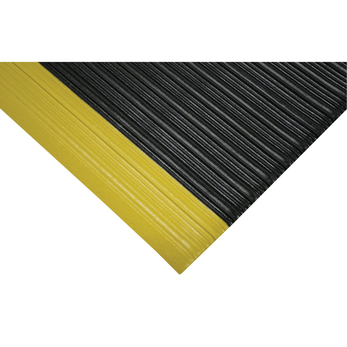 Tuf Sponge No. 451 Mats, Ribbed, 2' x 60' x 3/8", Black/Yellow, PVC