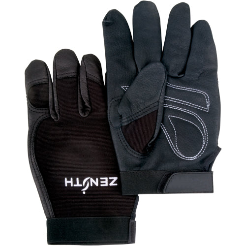 ZM300 Mechanic's Gloves, Grain Cowhide Palm, Size Medium