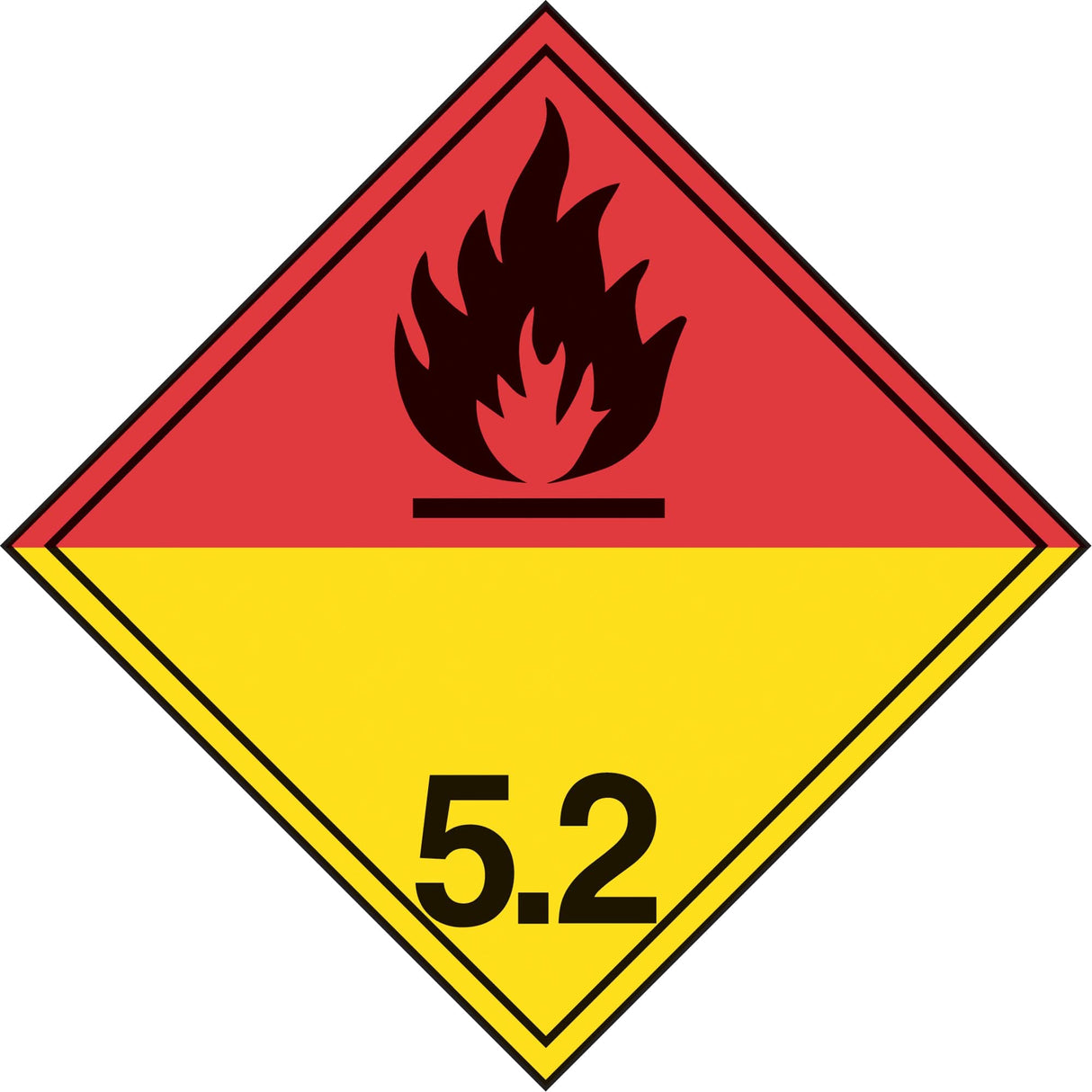 Organic Peroxide TDG Placard, Aluminum