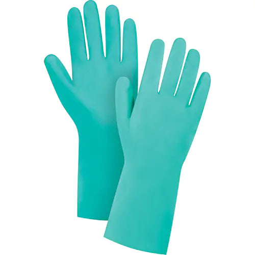 Premium Diamond-Grip Chemical-Resistant Gloves, Size Large/9, 13" L, Nitrile, Flock-Lined Inner Lining, 15-mil