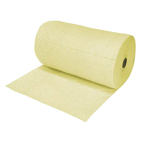 Hazmat Fine Fibre Sorbent Rolls, Heavyweight, 150' L x 30" W, 50 gal. Absorbancy
