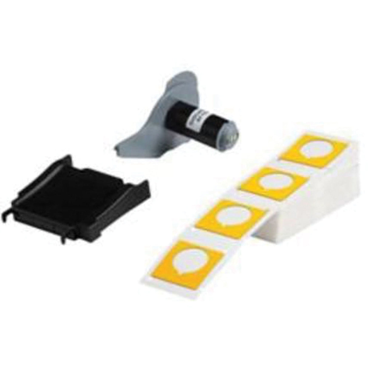 Raised Push-Button Panel Labels, Polyester, 1.8" L x 1.8" H, Yellow