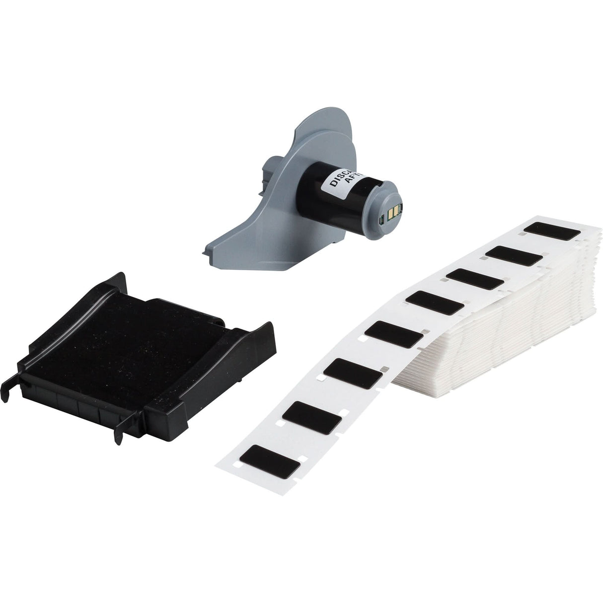 Raised Panel Labels, Polyester, 1.06" L x 0.49" H, Black