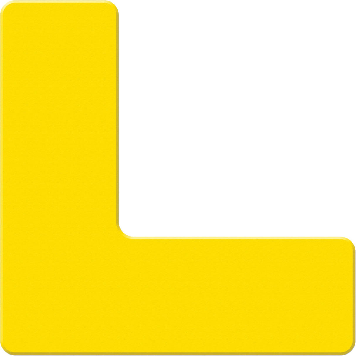 Armor Stripe Lean/5S Markers, L, 6" L x 6" W, Yellow, Plastic