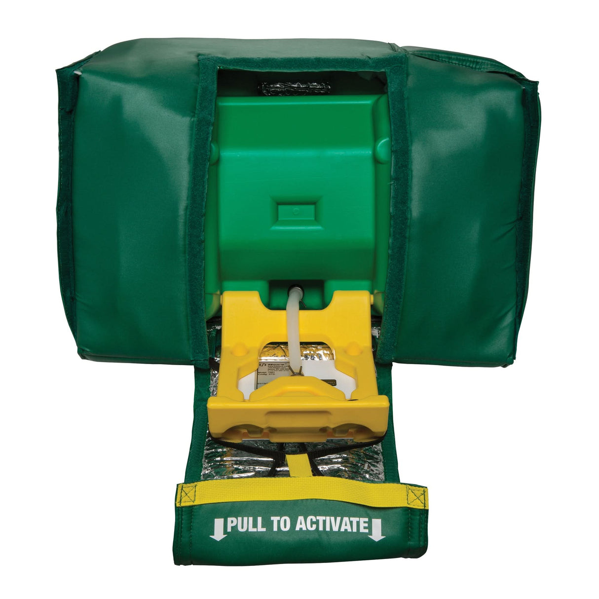 Tempered Portable Eyewash, Gravity-Fed, 9 gal. Capacity, Meets ANSI Z358.1