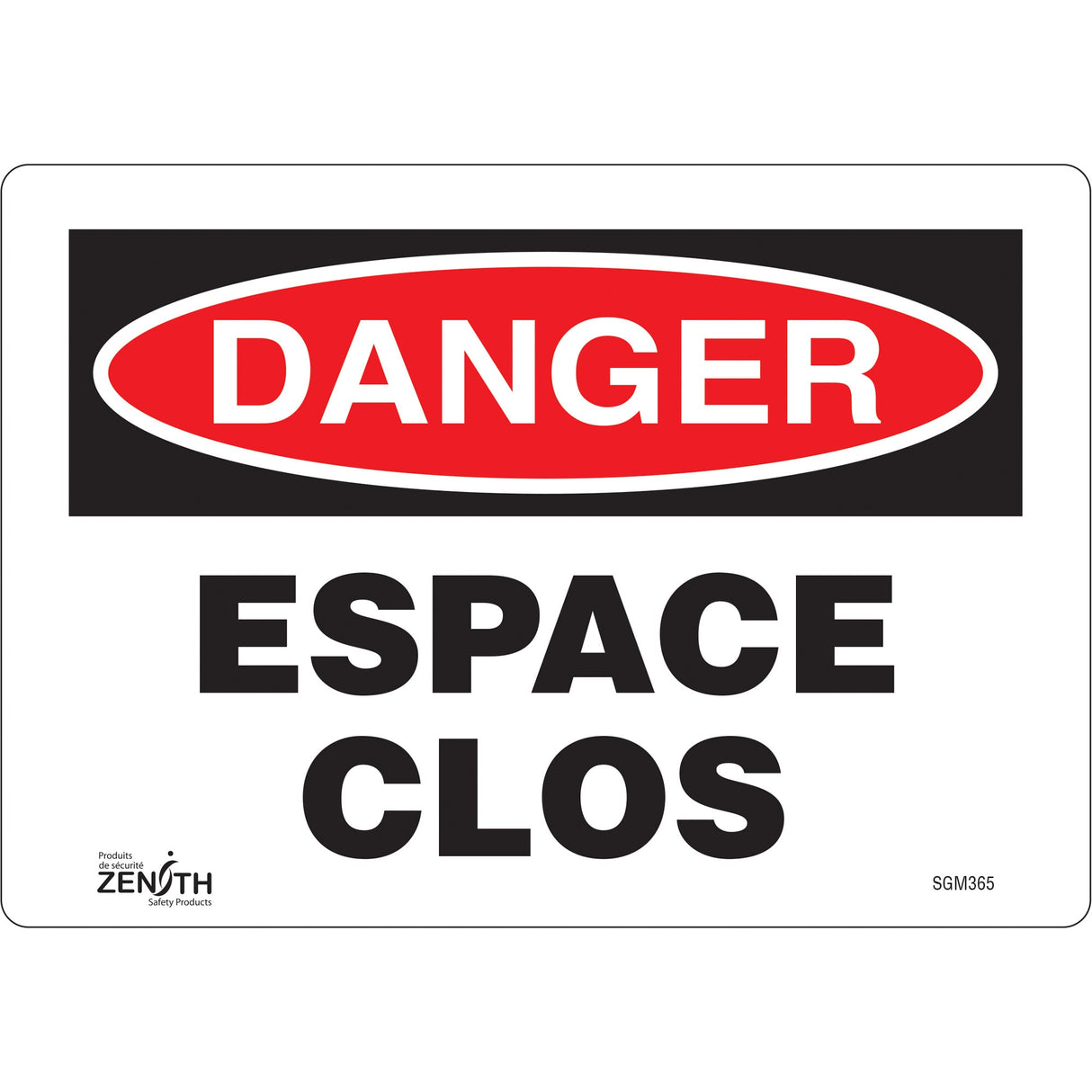 "Espace Clos" Sign, 7" x 10", Vinyl, French