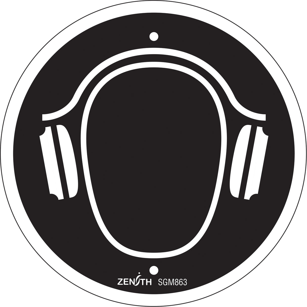 Hearing Protection Required CSA Standard Safety Sign, 6" x 6", Plastic, Pictogram