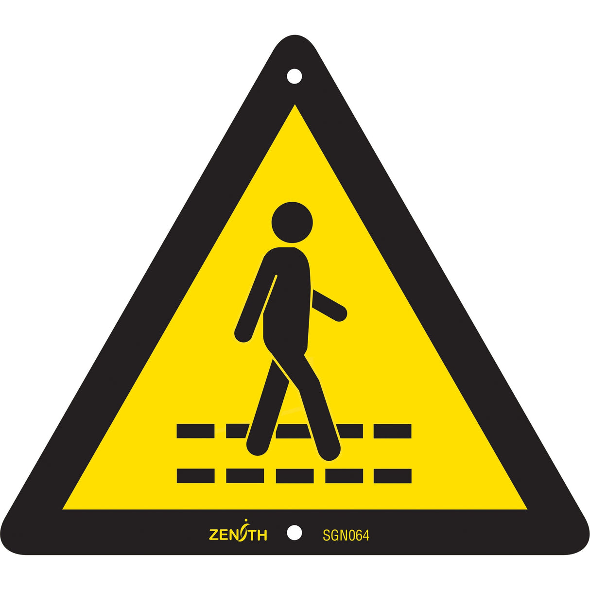Pedestrian Safety Lane CSA Standard Safety Sign, 6" x 6", Plastic, Pictogram