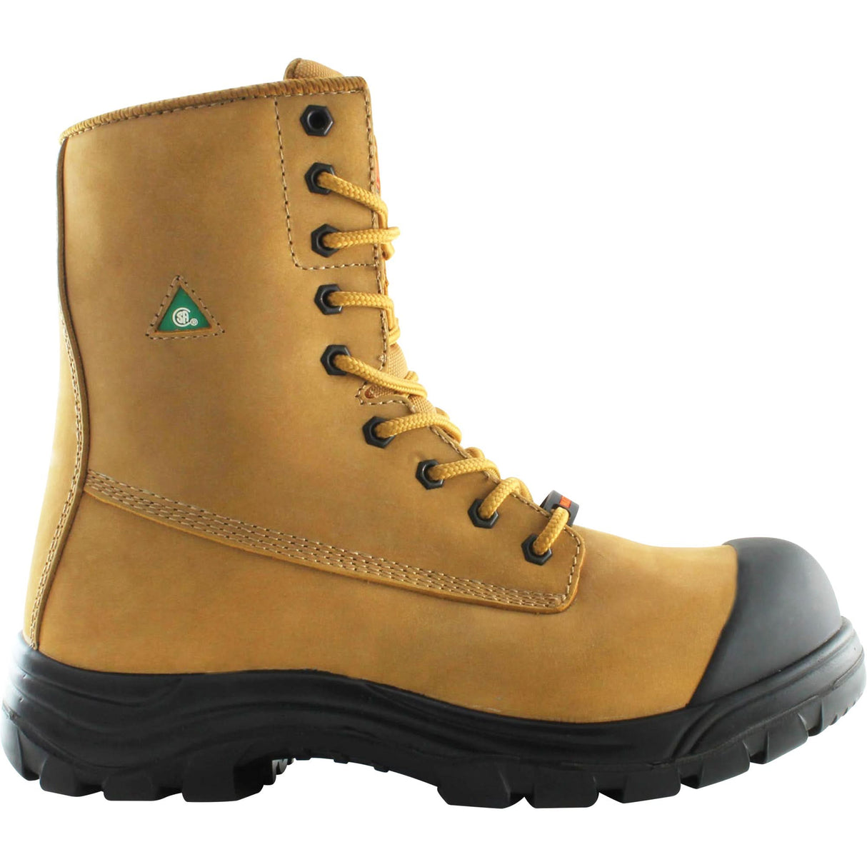 Storm Work Boots, Leather, Steel Toe, Size 7, Impermeable