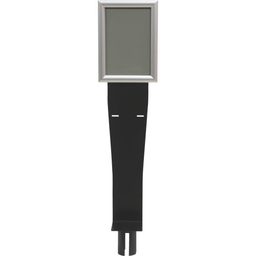 Sign & Dispenser Holder for Crowd Control Post, Black