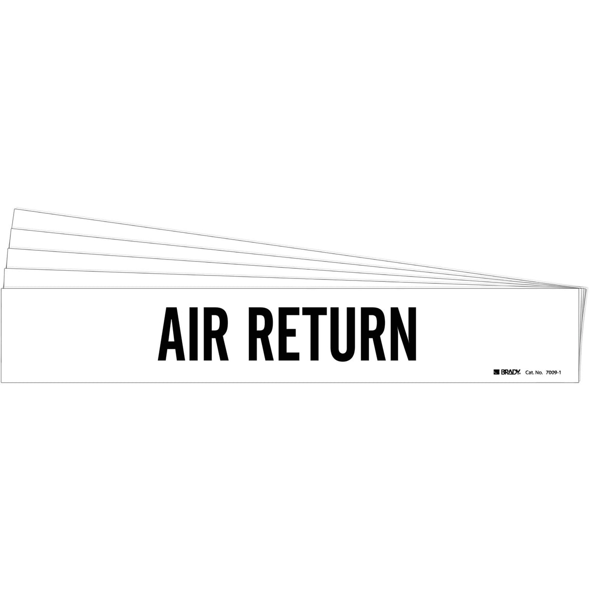Marqueur de tuyau « Air de retour », auto-adhésif, 2-1/4" H x 14" L, noir sur blanc