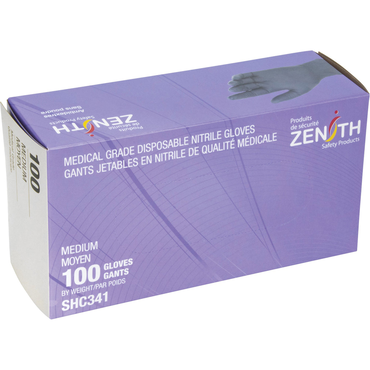 Medical Grade Disposable Gloves, Medium, Nitrile, 6-mil, Powder-Free, Black, Class 2