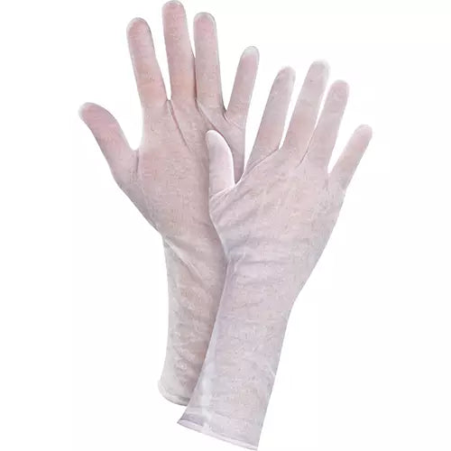 Lightweight Inspection Gloves, Poly/Cotton, Hemmed Cuff, Men's