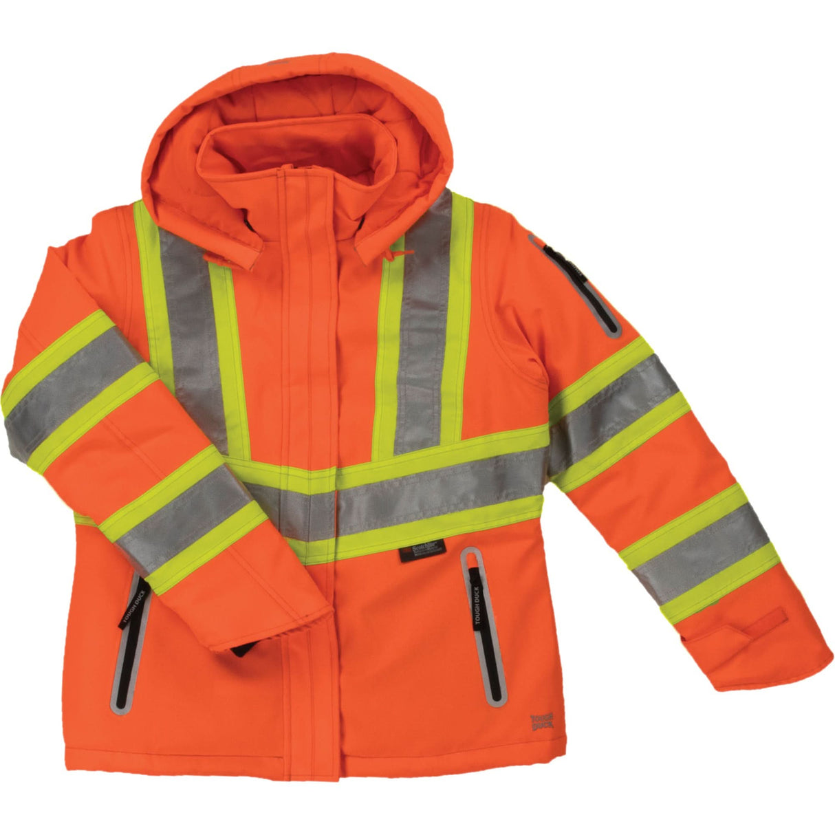 Women’s Insulated Flex Safety Jacket, Polyester, High Visibility Orange, 2X-Large