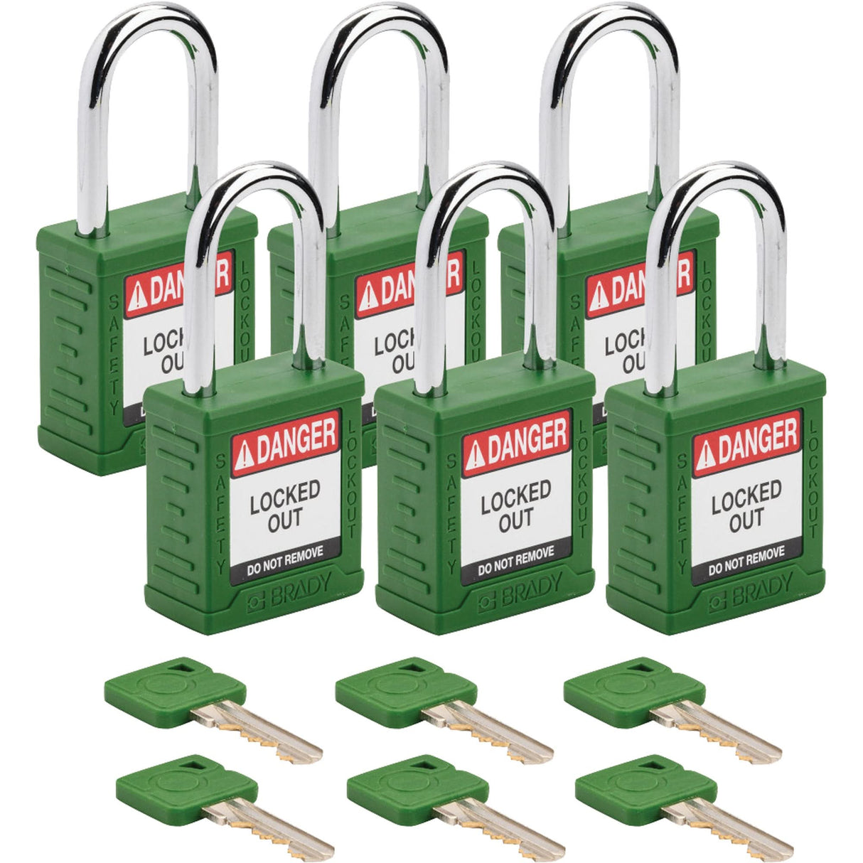 Standard Lockout Padlock, Safety Padlock, Keyed Different, Nylon, 1-1/2" Width