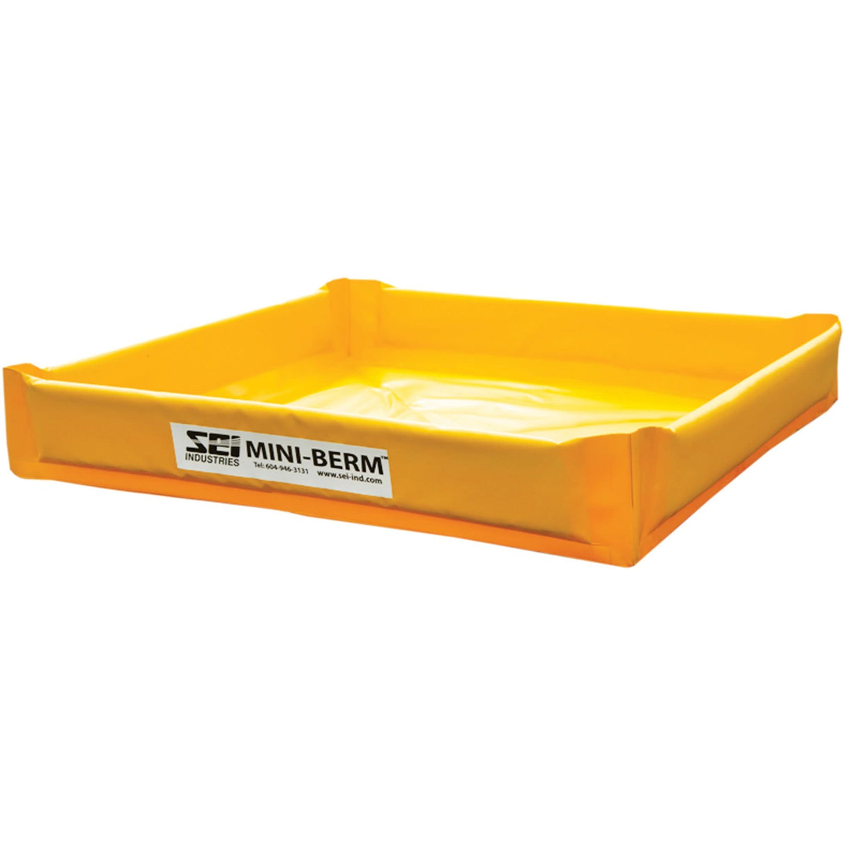 Yellow PVC Mini-Berm, 34 US gal. Capacity, 3' W x 3' L x 6" H