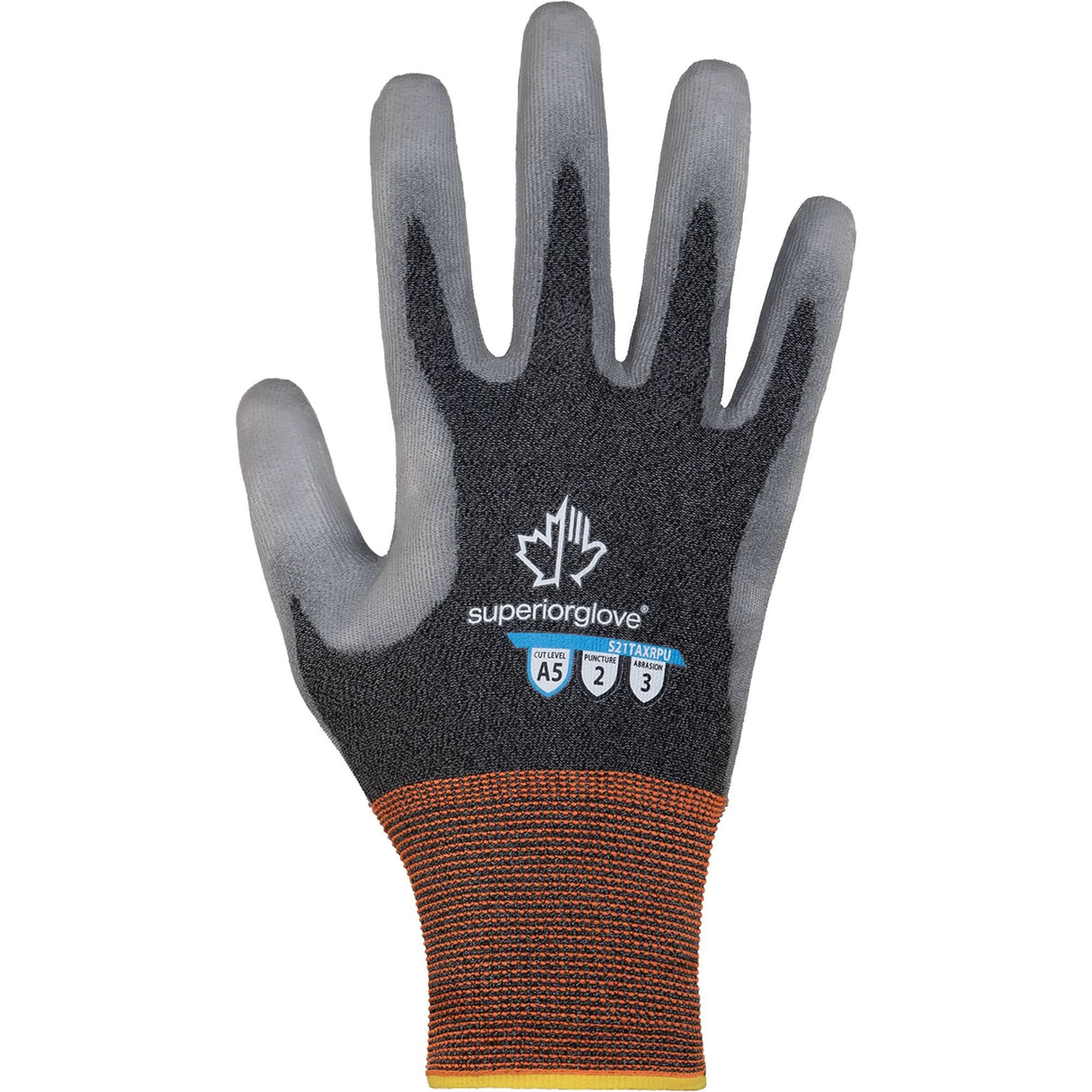 Dexterity Pro™ S21TAXRPU Cut Protection Gloves, Size 8, 21 Gauge, Polyurethane Coated, Nylon/TenActiv™ Shell, ASTM ANSI Level A5