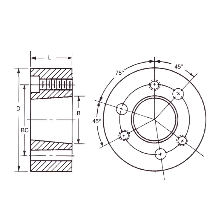 SDS-A QD Weld-On Hub - Carbon Steel