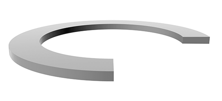 Solid Backup Ring 190mm x 200mm x 1.9mm - Teflon