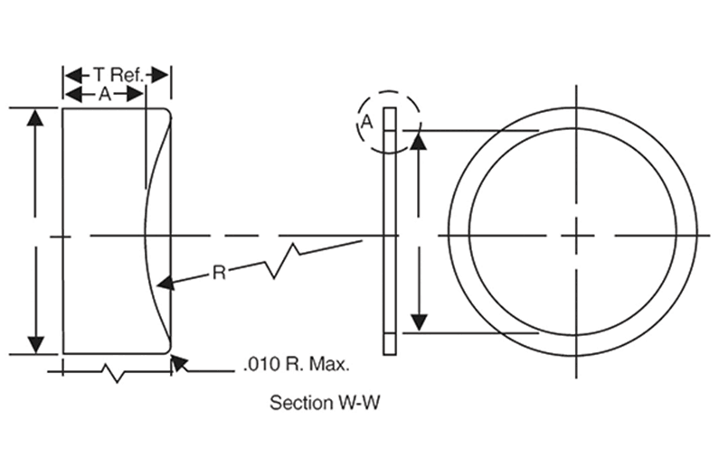 Solid Contoured Backup Ring 7.750" x 8.125" x 0.076" - Nitrile