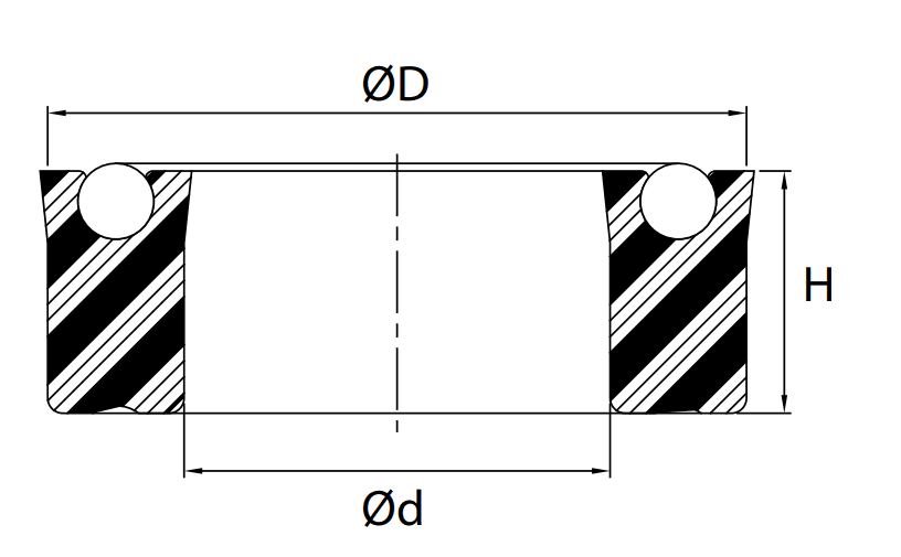 Spring Loaded Deep Polypak® Rod/Piston U-Seal 0.750" x 1.250" x 0.375" - AU/SS