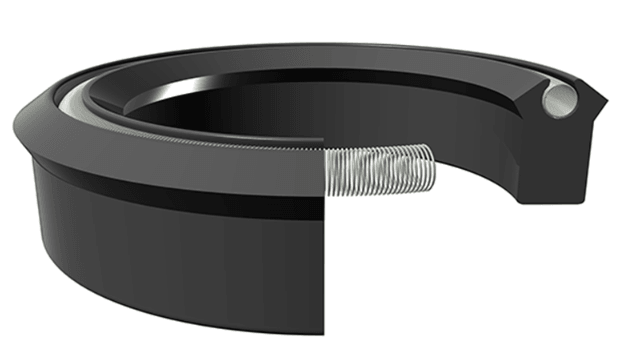 Spring Loaded Type B Polypak® Rod/Piston U-Seal 6.750" x 7.500" x 0.625" - AU/SS