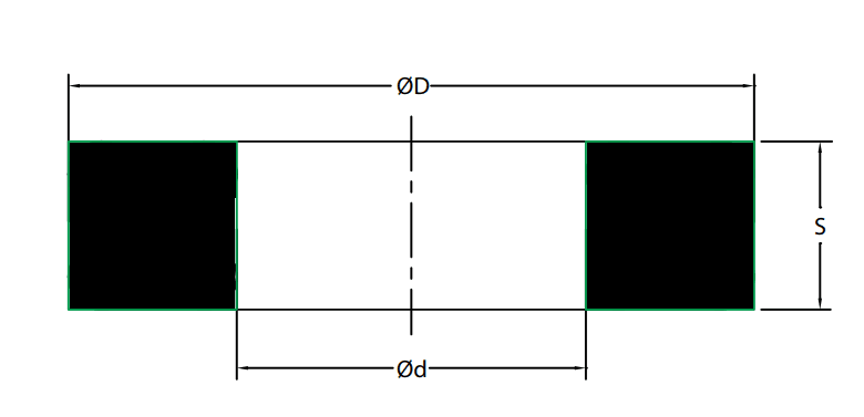 Square O-Ring 7/8" x 1-1/16" x 3/32" - Nitrile (70)