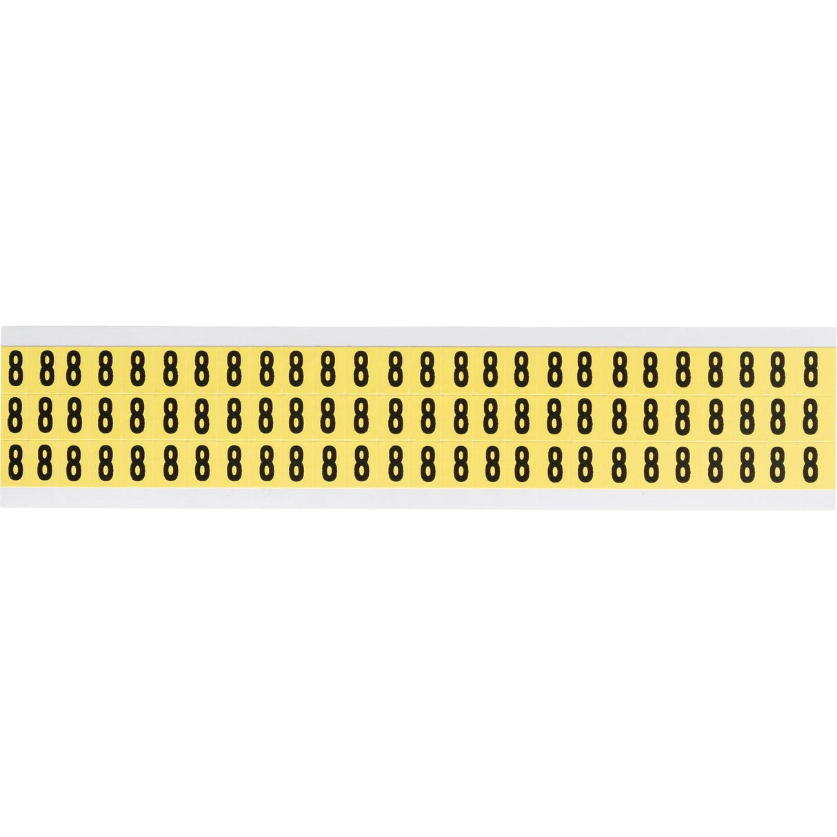 Individual Number and Letter Labels, 9, 5/8" H, Black on Yellow