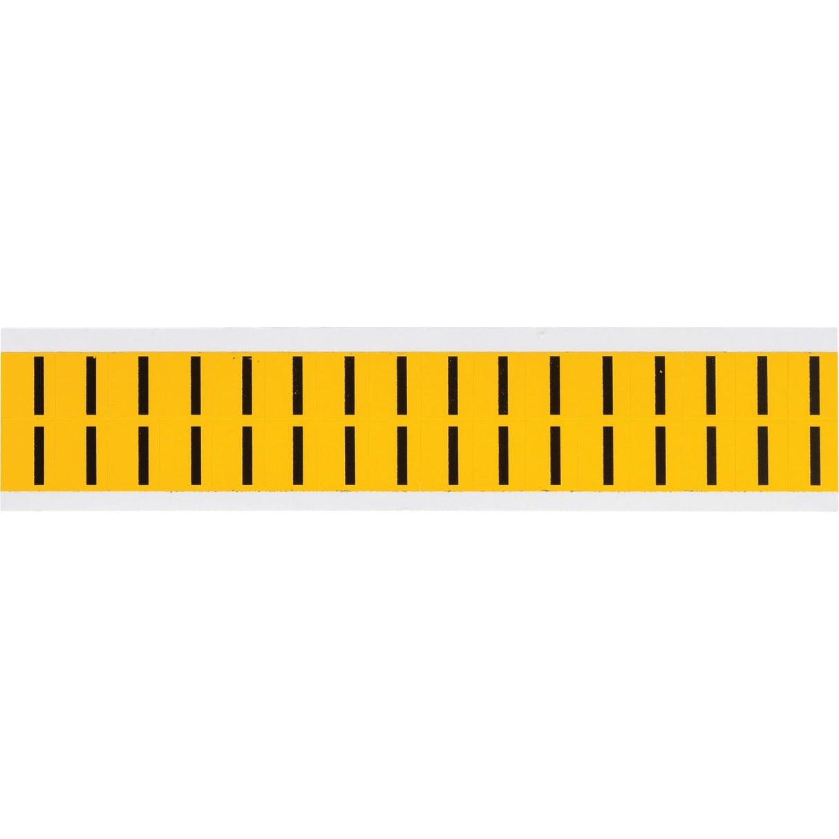 Individual Number and Letter Labels, I, 5/8" H, Black on Yellow