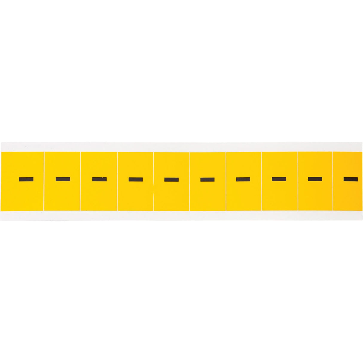 Individual Number & Letter Labels, Dash (-), 1" H, Black on Yellow