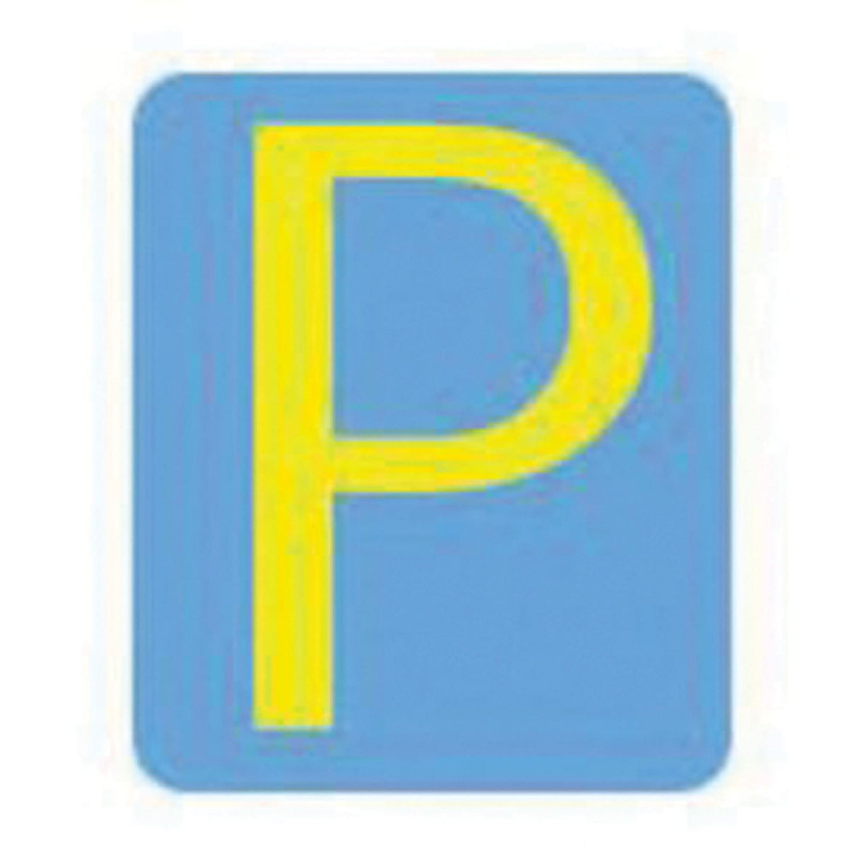 Quick-Align® Individual Gothic Number & Letter Labels, P, 2" H, Yellow