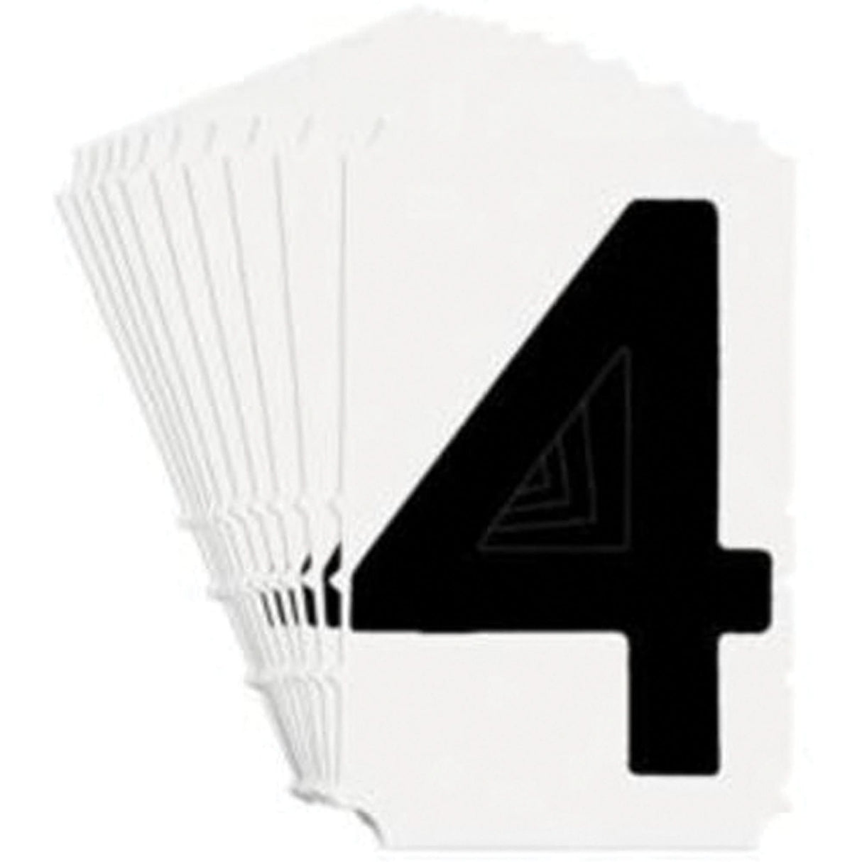 Quick-Align® Individual Gothic Number and Letter Labels, 4, 3" H, Black