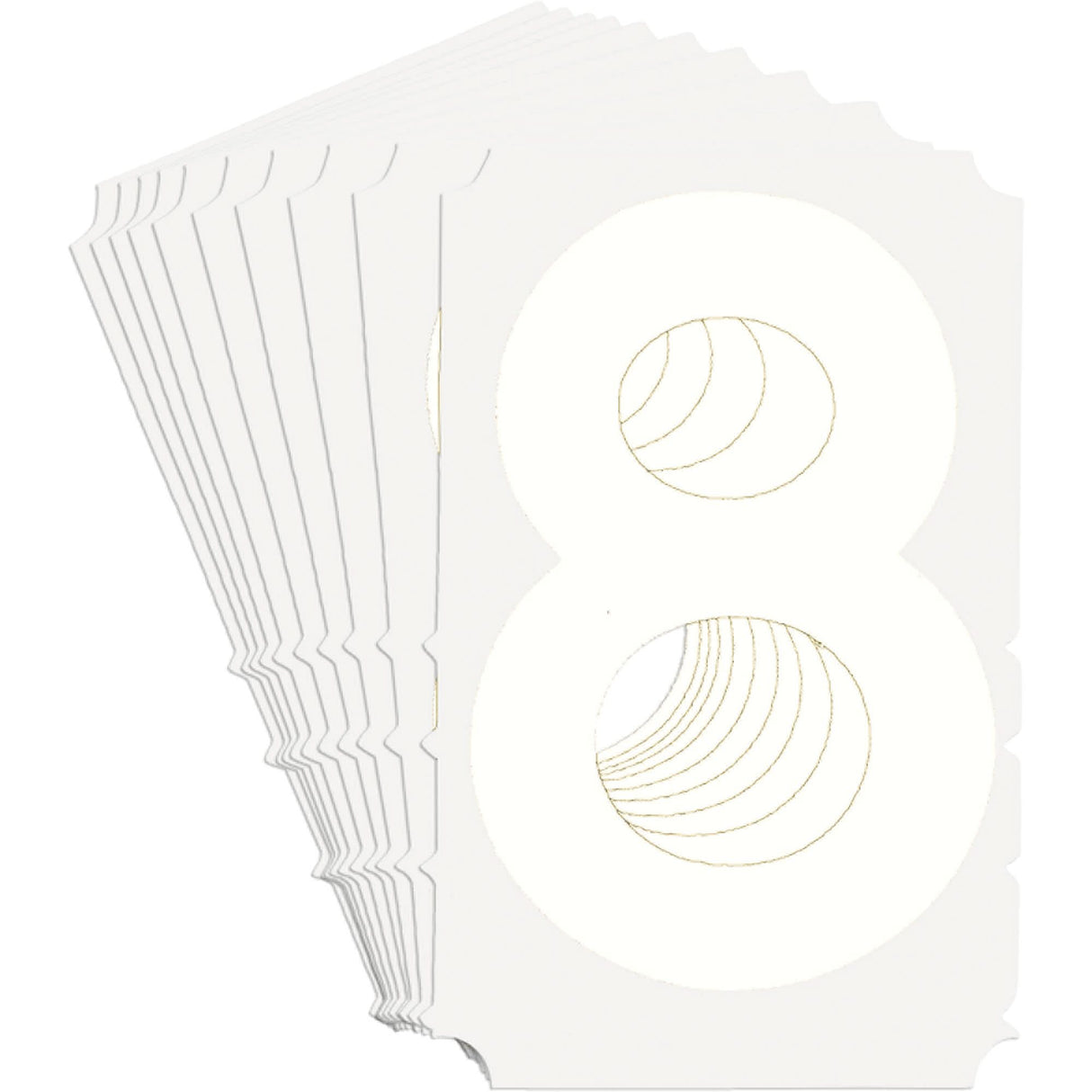 Quick-Align® Individual Gothic Number and Letter Labels, 8, 3" H, White