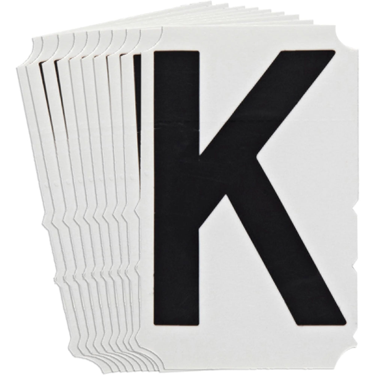Quick-Align®Individual Gothic Number and Letter Labels, K, 4" H, Black