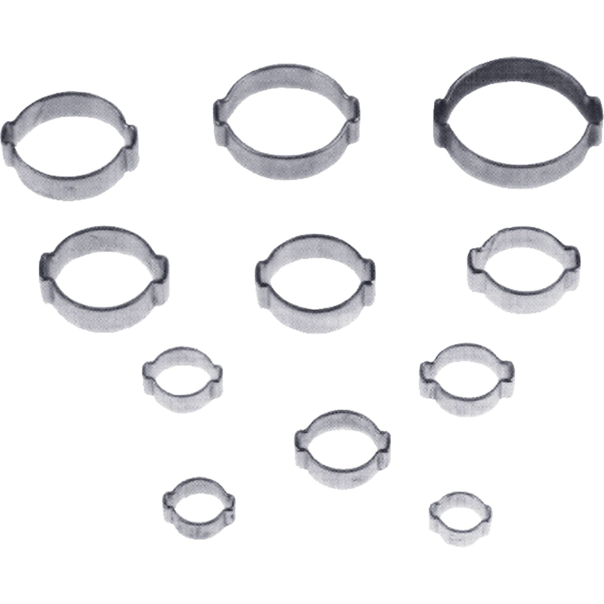 2-Ear Clamps, Max Dia. 9/10"