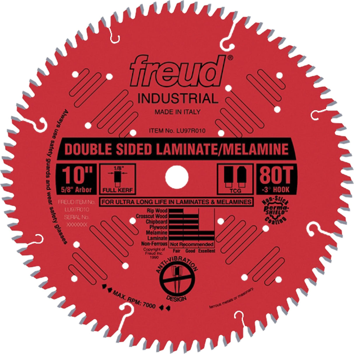 Double-Sided Melamine Saw Blades, 8", 64 Teeth, Laminate Use