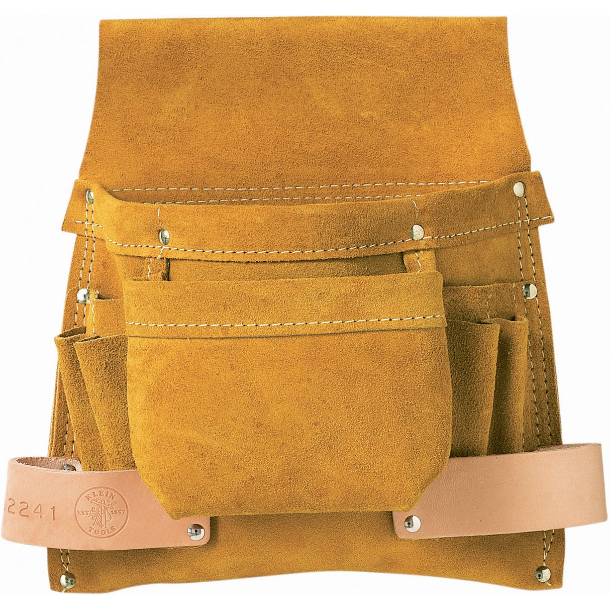 Tool Pouch, Nail & Screw Holder, Leather, 6 Pockets