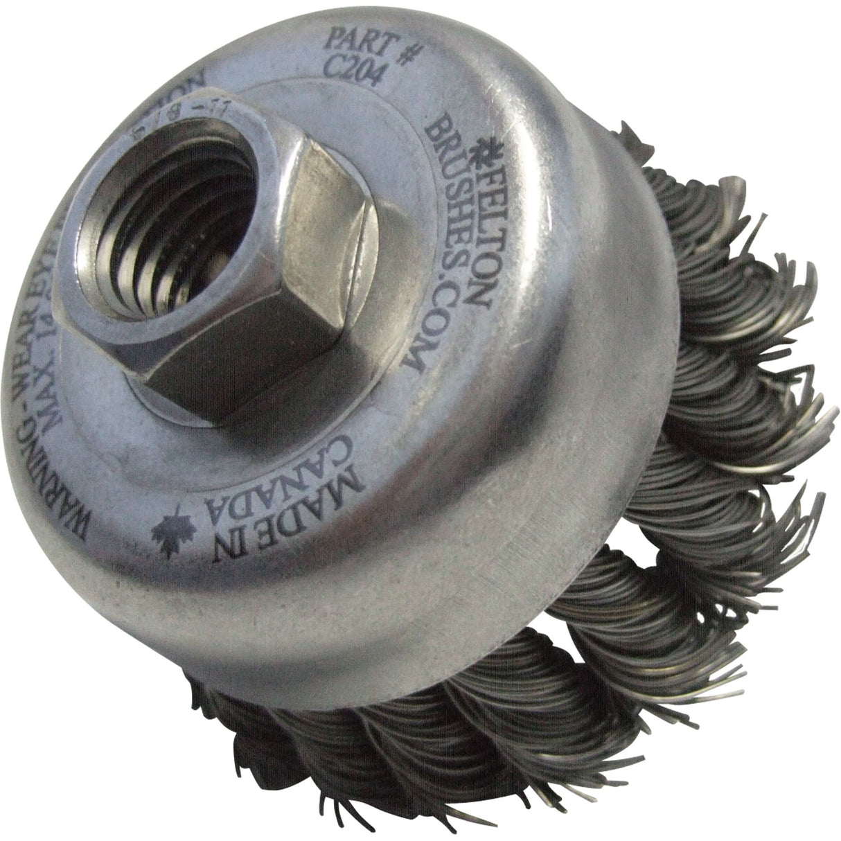 Knotted Wire Wheel Cup Brushes, 5" Dia. x 5/8"-11 Arbor