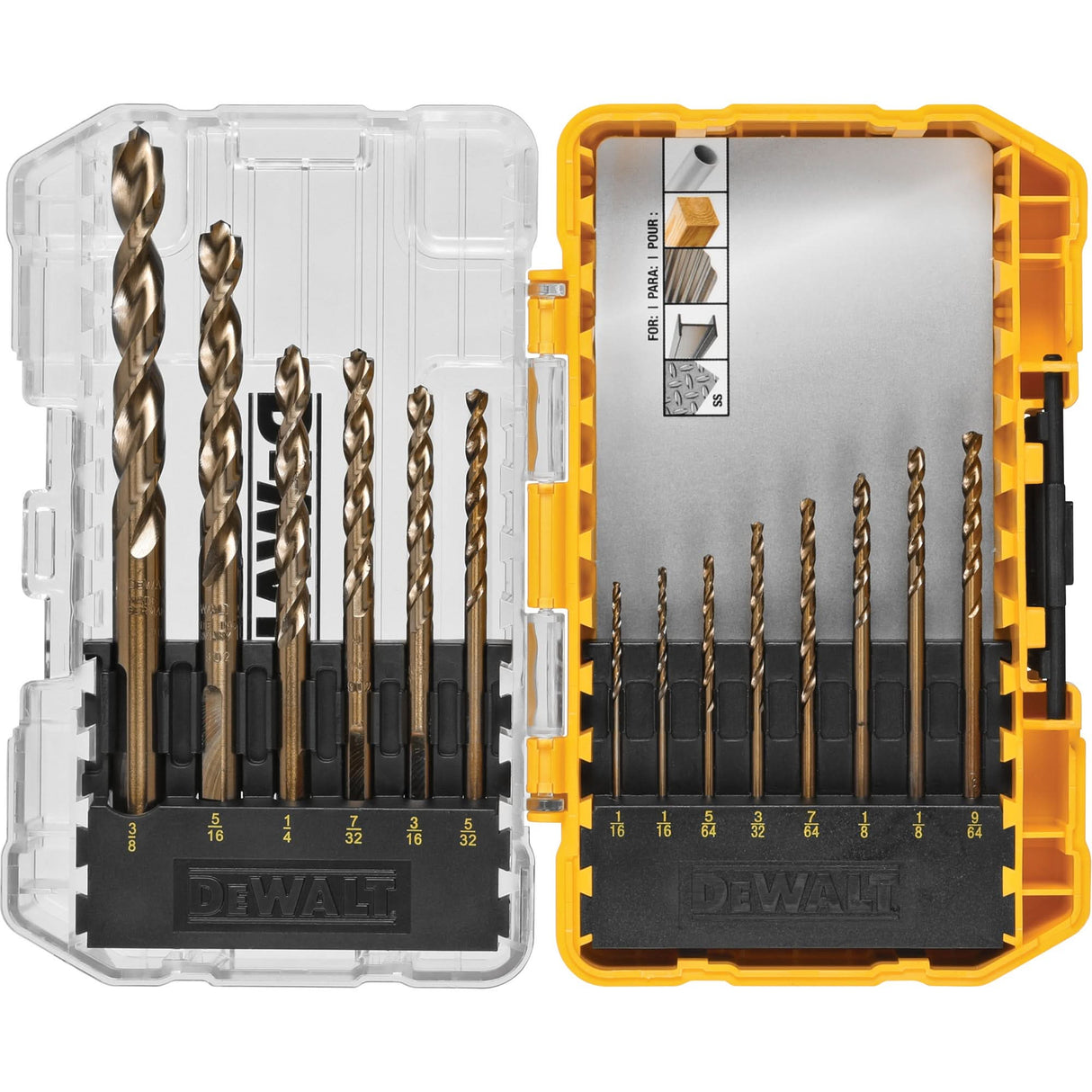 Pilot Point® Industrial Drill Bit Set, 14 Pieces, Cobalt