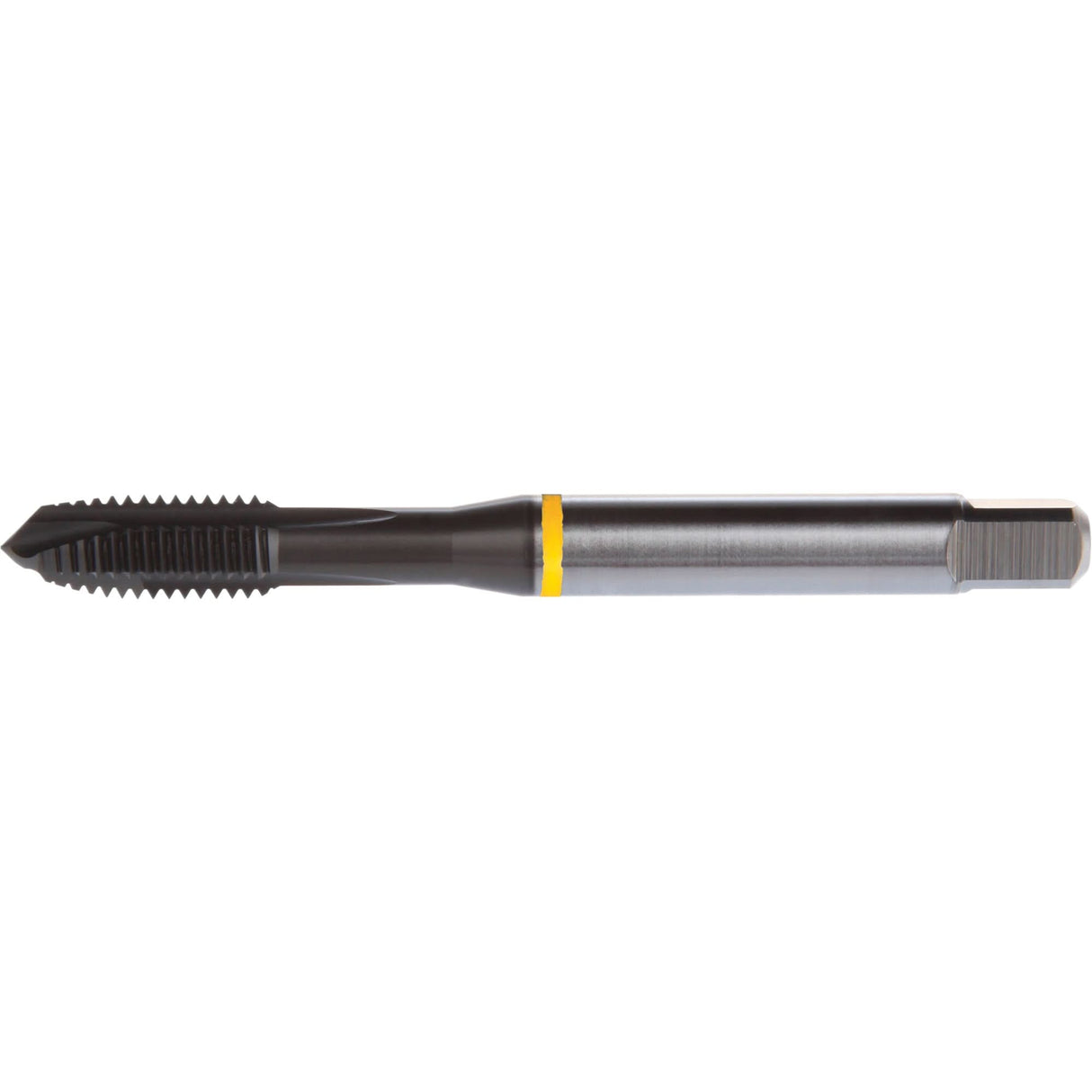 Yellow Shark Spiral Point Tap, High Speed Cobalt, 10-24 Thread, 2.756" L