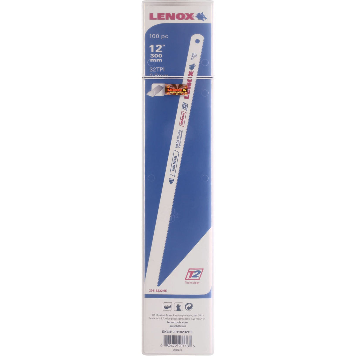 Hacksaw Blades, Bi-Metal, 12" L, 32 TPI
