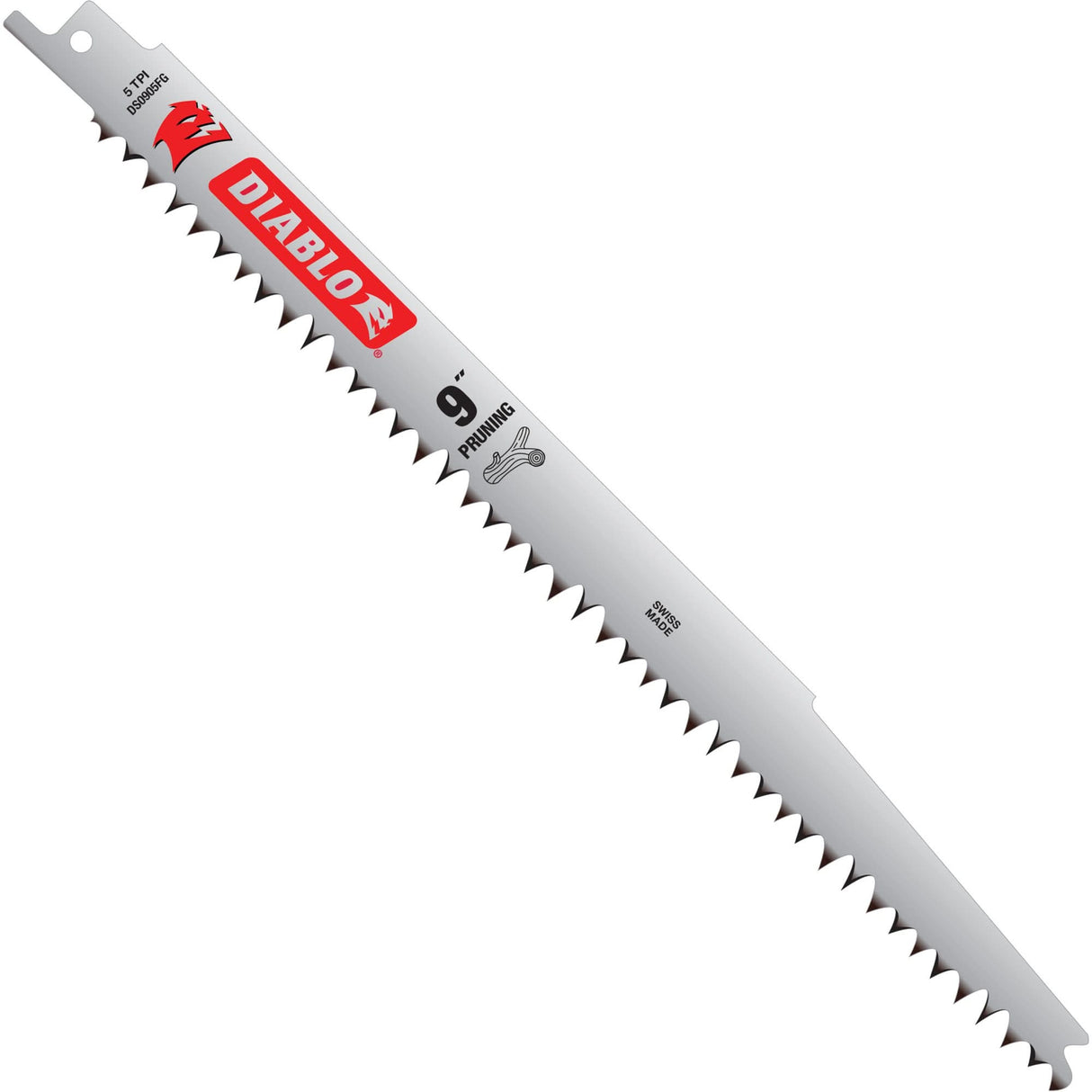Fleam Ground Reciprocating Saw Blade for Pruning, 5 TPI, 9" L