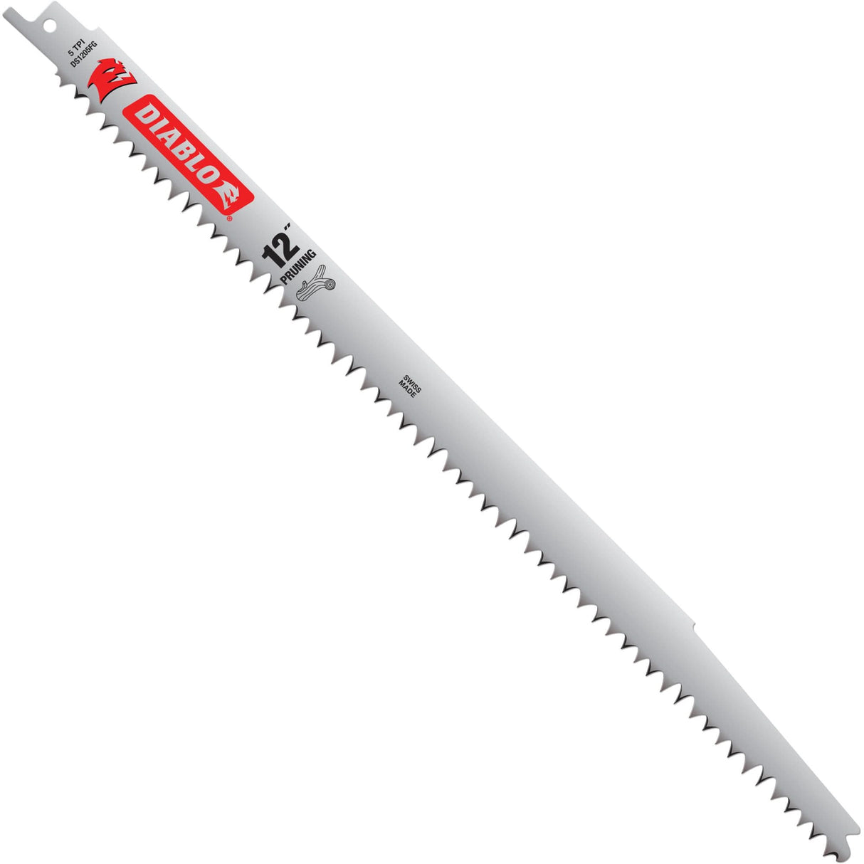 Fleam Ground Reciprocating Saw Blade for Pruning, 5 TPI, 12" L