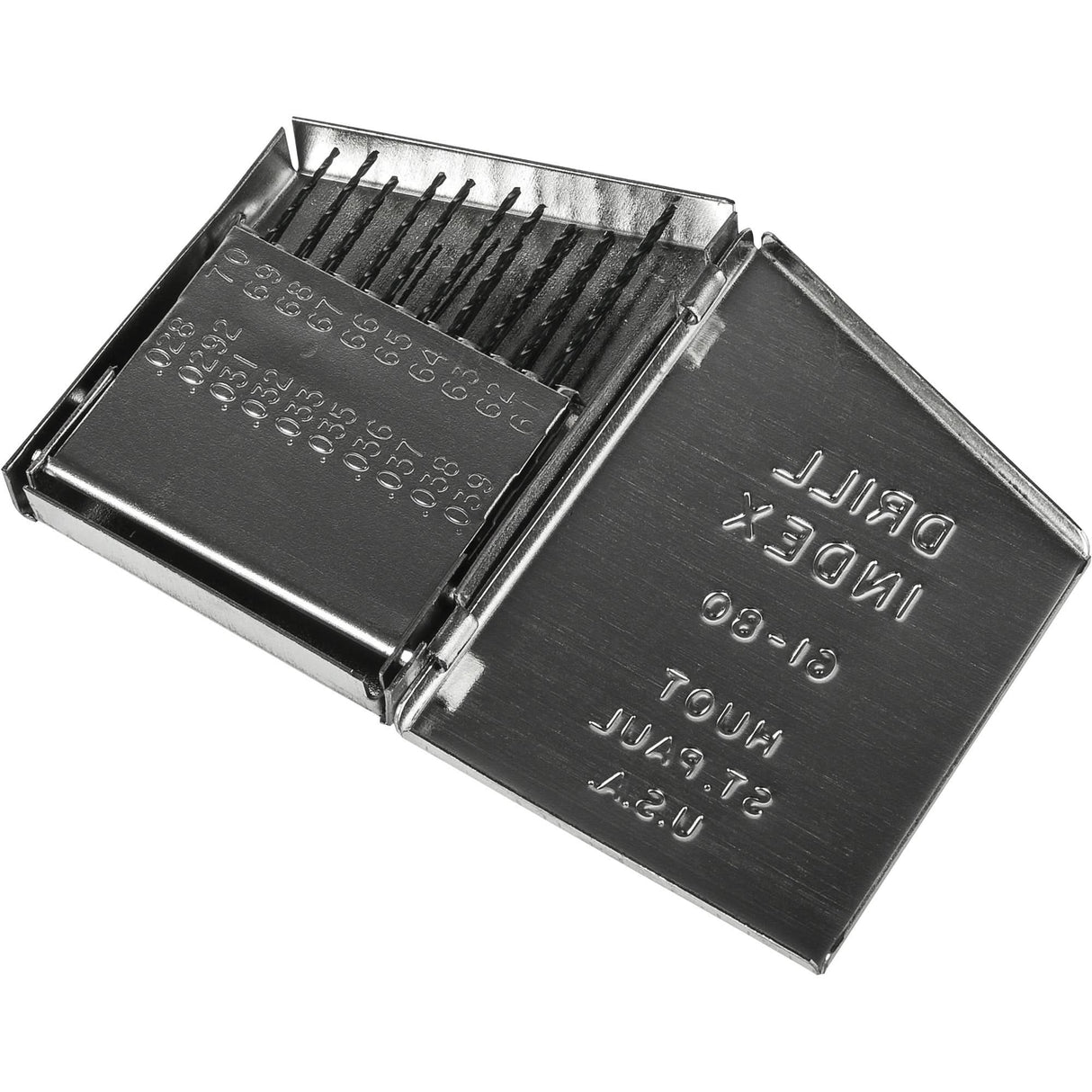 Jobber Length Drill Bit Set, 20 Pieces, High Speed Steel