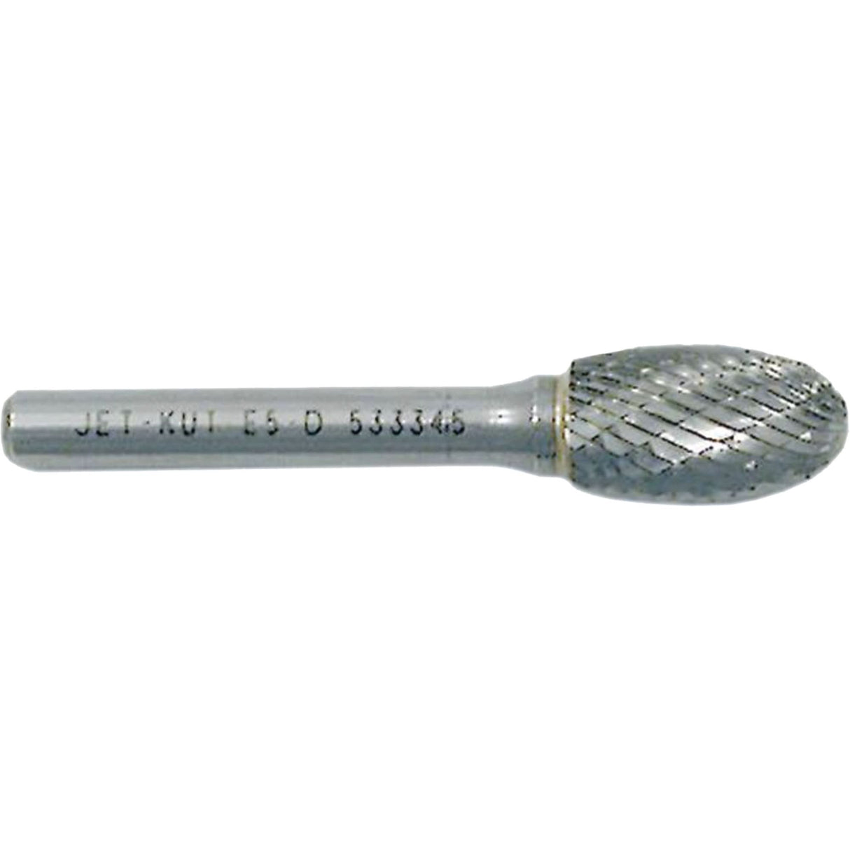 Oval Burr, 3/8" Dia., 1/4" Shank, 3/8" Depth of Cut