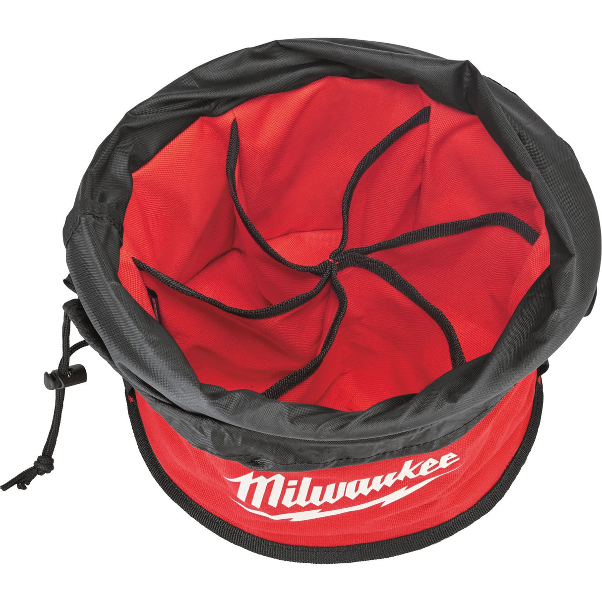 Parachute Organizer Bag, 11-4/5" L x 11-4/5" W x 11" H, Nylon, Black/Red